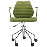 Maui Soft Trevira Office Armchair - Chrome / Acid Green Trevira