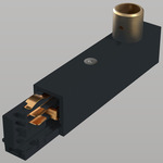 TCS Surface Mount Track Live End Feed Connector - Black Powdercoat
