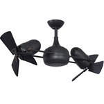 Dagny Wood Ceiling Fan - Matte Black / Matte Black