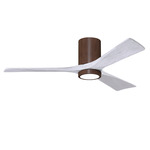 Irene Hugger Ceiling Fan - Walnut / Matte White