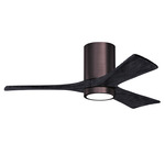 Irene Hugger Ceiling Fan - Brushed Bronze / Matte Black