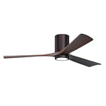 Irene Hugger Ceiling Fan - Brushed Bronze / Walnut Tone