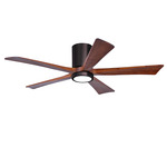 Irene Hugger Ceiling Fan - Brushed Bronze / Walnut Tone