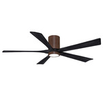 Irene Hugger Ceiling Fan - Walnut / Matte Black