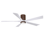 Irene Hugger Ceiling Fan - Walnut / Matte White