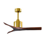 Mollywood Ceiling Fan - Brushed Brass / Walnut