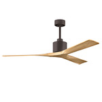 Nan Ceiling Fan - Textured Bronze / Light Maple Tone