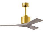 Nan Ceiling Fan - Brushed Brass / Gray Ash