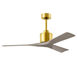 Nan Ceiling Fan - Brushed Brass / Gray Ash Tone