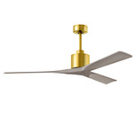 Nan Ceiling Fan - Brushed Brass / Gray Ash Tone