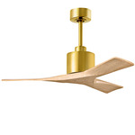Nan Ceiling Fan - Brushed Brass / Light Maple
