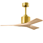 Nan Ceiling Fan - Brushed Brass / Light Maple Tone