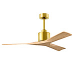 Nan Ceiling Fan - Brushed Brass / Light Maple Tone