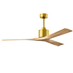 Nan Ceiling Fan - Brushed Brass / Light Maple Tone