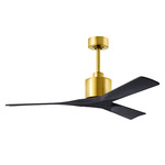 Nan Ceiling Fan - Brushed Brass / Matte Black