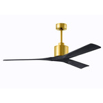 Nan Ceiling Fan - Brushed Brass / Matte Black