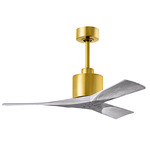 Nan Ceiling Fan - Brushed Brass / Barn Wood Tone