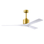 Nan Ceiling Fan - Brushed Brass / Matte White