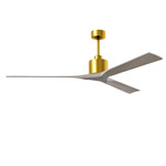 Nan Ceiling Fan - Brushed Brass / Gray Ash Tone