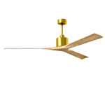 Nan Ceiling Fan - Brushed Brass / Light Maple Tone