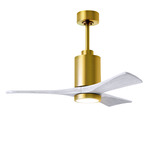 Patricia Ceiling Fan With Light - Brushed Brass / Matte White