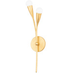 Elsa Wall Sconce - Gold Leaf / White