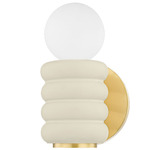 Bibi Wall Sconce - Aged Brass / Ivory / White