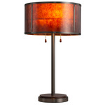 Layers Table Lamp - Gunmetal / Mica Brown