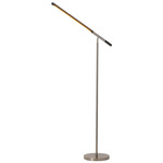 Port Floor Lamp - Satin Nickel / Charcoal