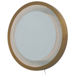 Starfall Lighted Wall Mirror - Brushed Brass / Mirror