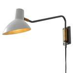Swing Plug-in Wall Sconce - Gun Metal / White