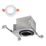 Copa 3IN RD ADJ New Construction IC Housing w/ Trim - White