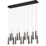 Meteor Multi Light Linear Pendant - Satin Dark Gray / Acrylic