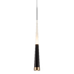 Comet Mini Pendant - Satin Dark Gray / Brushed Gold