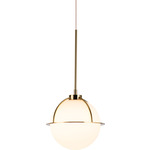 Nacre Mini Pendant - Polished Brass / Opal