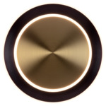 Saturn Round Wall Sconce - Black Bronze / Antique Brass