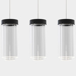 Ghost Linear Multi-Light Pendant - Matte Black / Clear