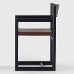 Passenger Dining Chair - Black / Mustang Leather