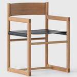 Passenger Dining Chair - Natural Oak / Black Leather