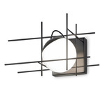 Plot Frame Wall Sconce - Matte Black / Glossy White