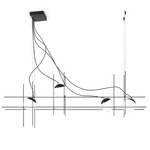 Plot Frame Linear Pendant - Matte Black / Glossy White