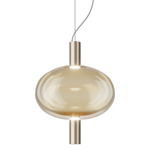 Riflesso 1 Pendant - Matte Gold / Amber