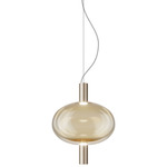 Riflesso 1 Pendant - Matte Gold / Amber