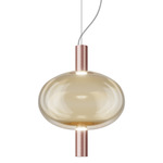 Riflesso 1 Pendant - Matte Copper / Amber