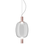 Riflesso 2 Pendant - Matte Copper / Crystal