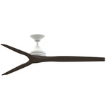 Spitfire DC Smart Ceiling Fan - Matte White / Dark Walnut
