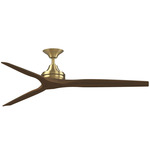 Spitfire DC Smart Ceiling Fan - Brushed Satin Brass / Whiskey Wood