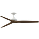 Spitfire DC Smart Ceiling Fan - Matte White / Whiskey Wood