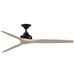 Spitfire DC Smart Ceiling Fan - Black / White Washed