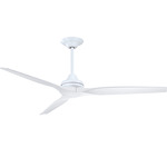 Spitfire DC Ceiling Fan - Matte White / White Washed